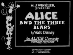 Cortometraje completo... ALICE AND THE THREE BEARS