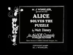 Cortometraje completo... ALICE SOLVES THE PUZZLE