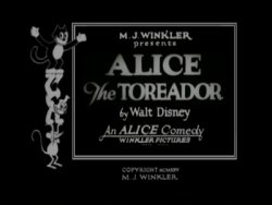 Cortometraje completo... ALICE THE TOREADOR